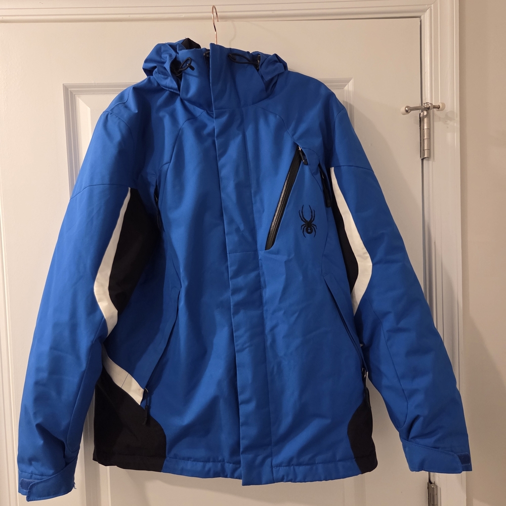 Men's Spyder Ski Jacket with Black and White Accents